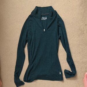 Smartwool quarter zip Long Sleeve - Dark Green